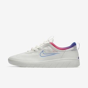 Chaussure De Skate Nike SB Nyjah Free 2 Blanche 5910-683 Summit White/Pink Blast/Pink Blast/Racer Blue Homme | RVC-67680802